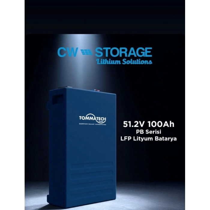 TommaTech PB Serisi 51.2V 100Ah LFP Lityum Batarya